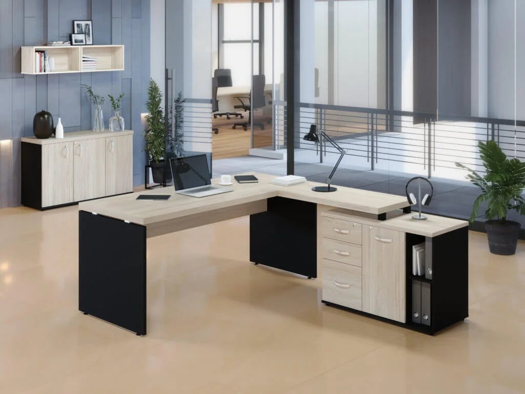 Mesa Pé Balcão com armário